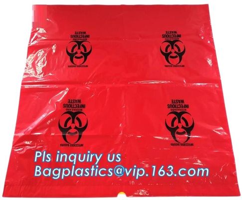 medical waste disposal plastic bag Biohazard garbage bags, Colored medical Infectious waste bags, biohazard garbage bags