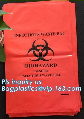 30 Gallon 33&quot; X 40&quot; Red Isolation Infectious Waste Bag / Biohazard Bag High Density 17 Microns - 250 / Case, bagease