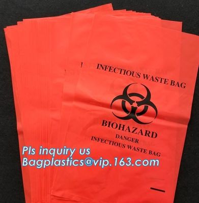 30 Gallon 33&quot; X 40&quot; Red Isolation Infectious Waste Bag / Biohazard Bag High Density 17 Microns - 250 / Case, bagease