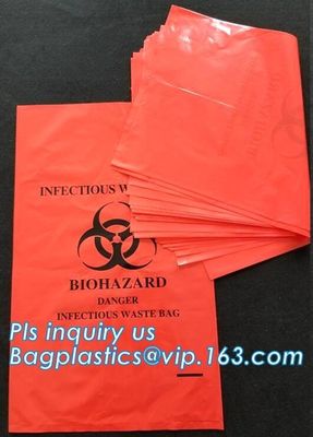 30 Gallon 33&quot; X 40&quot; Red Isolation Infectious Waste Bag / Biohazard Bag High Density 17 Microns - 250 / Case, bagease