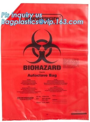 Clinical Waste Bags (Yellow), Heavy Duty Sacks , 17in x 25in (x25), Popular PE/PP biohazard eco bag,garbage bag,plastic