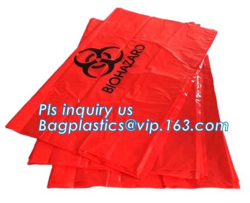 8-10 Gallon Medical Waste Trash Bags Compostable Biohazard Waste Bags Infectious Waste Basure Infecciosa Bags, bagplasti