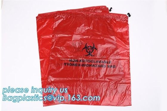 Cheap clavable 135C Biohazard Garbage Bags Medical Wast Bags for Sterilization Used in Hospital, PLA biodegradable clini