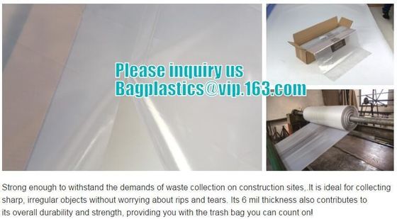 China supplier manufacturing custom printed safety white transparent jumbo plastic garbage packaging asbestos waste bag