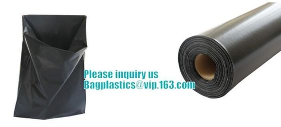 Building industry use plastic LDPE material thick and large reusable asbestos printed bags for garbage, bagplastics, bag