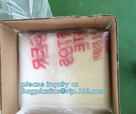 Heavy Duty Custom LDPE Poly plastic waste bags for construction, Disposal Polythene bags For Asbestos Removal bags pac