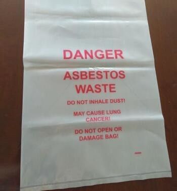 customized OEM Asbestos waste removal big bag, Asbestos bag big bag ton bag, Danger words printed ldpe asbestos bag, bag