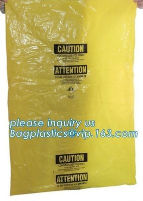 PE asbestos yard waste bags, Durable Black Large 6 Mil Jumbo Disposal Asbestos Waste Plastic Bags, bagplastics, bagease