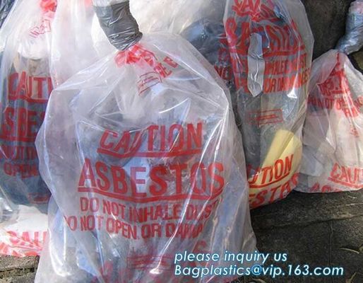 Wholesale Durable Jumbo Disposal Asbestos Waste Plastic Bags, industrial biodegrade dedicated asbestos garbage bags of y