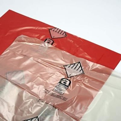 Asbestos Removal, disposable plastic yellow poly asbestos warning printed burial bags, Asbestos clear plastic packing ju