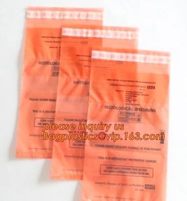 LDPE lab specimen zipper bag customized Printing medicine bags, Lab Bags- Biohazard zipper Locking Plastic Specimen Tran