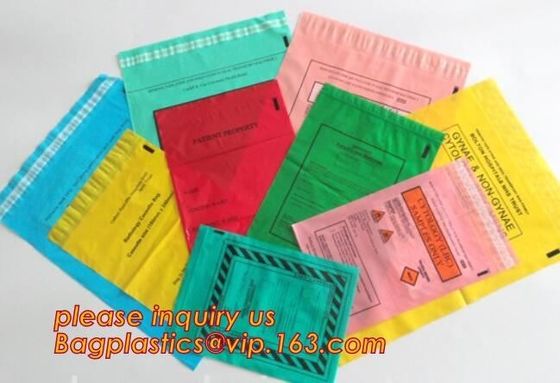 Biodegradable PLA Plastic Bag Corn Starch Biohazard Specimen Zip lockk Bag, LDPE Three Walls Specimen Bag with Pocket, pac