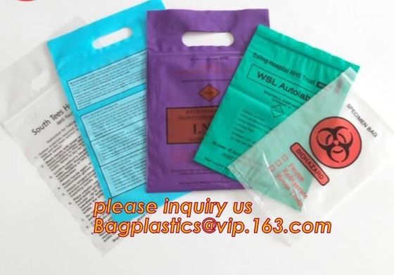 Lab Bags Specimen Bags zip bag, Medical Grade Laboratory Specimen Bag, Three Wall Biohazard Specimen Bag With a Document