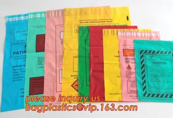 environmental intaglio printed packaging plastic bag , Clear LDPE Medical Specimen plastic bags, Zip-lock Bag Medical Sp