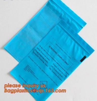 wholesale custom printed ldpe Zip lockk kangaroo pouch plastic zipper bag zip lock biohazard specimen bags with pocket