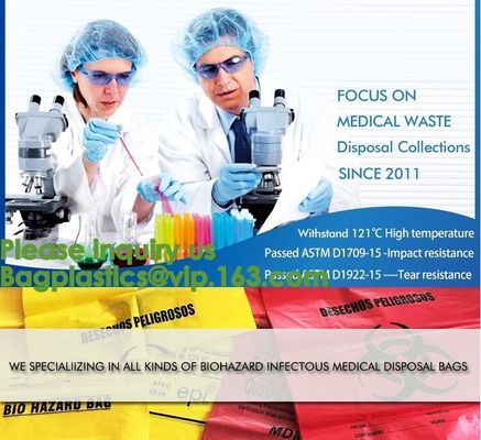 25 x Strong Clinical Waste Biohazard / Bio Hazard Yellow Bags,Autoclave Biological Hazard Bags / Specimen Bags bagease