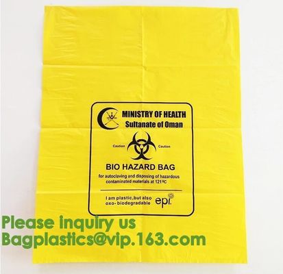 25 x Strong Clinical Waste Biohazard / Bio Hazard Yellow Bags,Autoclave Biological Hazard Bags / Specimen Bags bagease