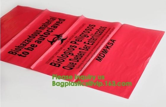 Waste Disposal Guide for Research Labs,HDPE Biological Hazard bags,Biological Hazard Waste Bags, 600 x 500mm, Yellow-50/