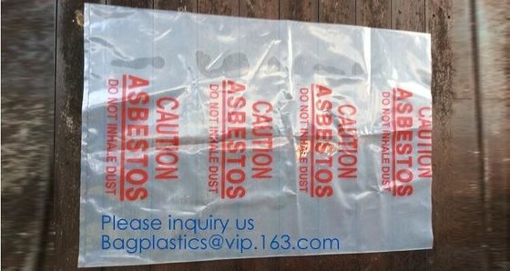 Plastic Manufacturer Extra Large Heavy Duty Clear Asbestos Garbage Removal Construction Waste Bags, bagplastics, bagease