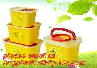 Square sharps container, medical disposal bins, needle container, Disposable Hospital Biohazard Sharp Collector Waste Bi