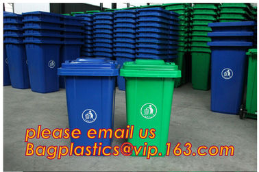 Plastic Wheeled Trash Can Outdoor urban facilities color coded waste bin, Outdoor no wheels trash bins, BAGPLASTICS PAC