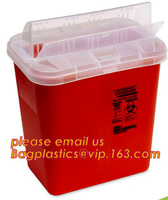 sharpsguard yellow lid 1 ltr sharps, sharps disposal container 1quart wall mounted medical for hospital and clinic