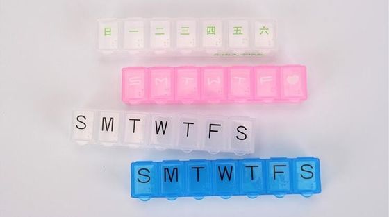 7 day plastic pill containers 7 compartment drugs organizer box, Cute detachable plastic pill containers 7 compartment