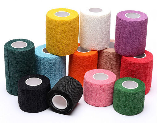 Medical surgical consumables colored veterinary bandage waterproof wrap cotton adhesive bandage, Vet Wrap Bandages