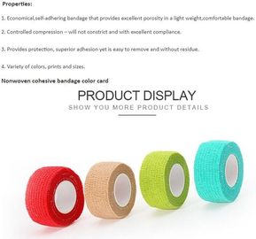 Light weight cotton cohesive medical bandage, Medical suppliers colored cotton self adhesive cohesive elastic bandage