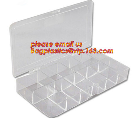 Plastic Storage Box With 15 Removable Compartments Tool Containers, plastic divided storage box for candy and nuts