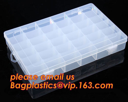 Plastic Storage Box With 15 Removable Compartments Tool Containers, plastic divided storage box for candy and nuts