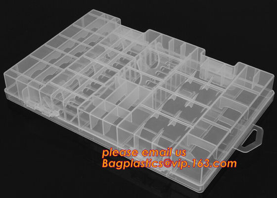 PP plastic storage box for electronic components storage, Adjustable Storage Box Plastic Case Home Organizer Jewelry Bea