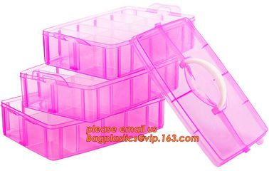 adjustable plastic storage box plastic screw bead box, Detachable Compartments Clear Plastic Divided Storage Box for Scr