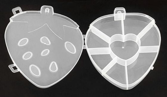 Compartment Clear Plastic Storage Box With Removable Dividers, Slots Adjustable Craft Organizer Jewelry plastic Storage