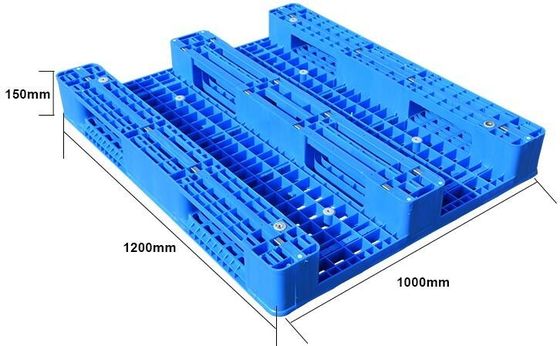 100% Virgin HDPE wear-resistant anti-slip stackable plastic pallet, China Manufacturer accept custom standard stacking p