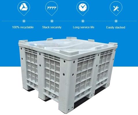 Standard Sizes HDPE Collapsible Plastic Pallet Box, Heavy Duty Industry Storage Use Collapsible Plastic Mega Bin