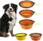 dog bowl plastic feeder pet cat food collapsible dog bowl silicone foldable dog food bowl portable travel pet water bowl