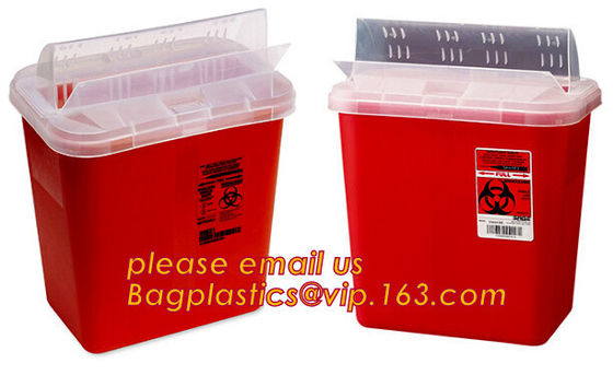 Yellow Plastic Medical Sharp Container for needles, Health and Medicals use disposable 5L Sharp container, sharp contain