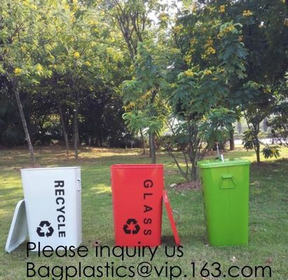 Garbage Waste Bin Big Capacity Stainless Steel Trash Can Powder Coating Steel Dustbin Litter Bin Stainless Steel Trash C