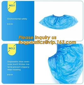 Safety Products Equipment Indoor Disposable medical plastic shoe covers waterproof PE CPE material,PE material blue shoe