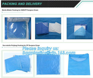 Sterile blister packing for SMS/PP surgeon Gown,  Protective Sterile Hospital Disposable Medical, Nonwoven Medical Clot