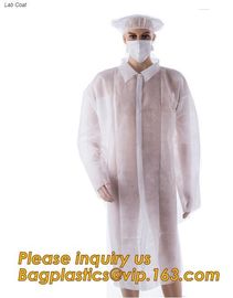 durable chemical resistant lab coats,elastic material coverall workwear,Disposable Medical Nonwoven White Lab Coat