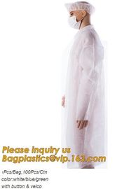 durable chemical resistant lab coats,elastic material coverall workwear,Disposable Medical Nonwoven White Lab Coat