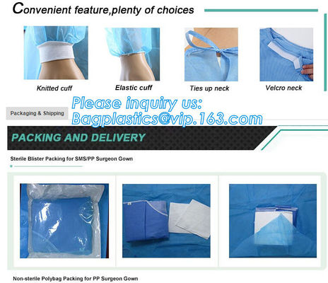 Sterile Disposable Surgical Gown,Long sleeves disposable hospital isolation gowns,Manufacturer Supplier surgical gown ma