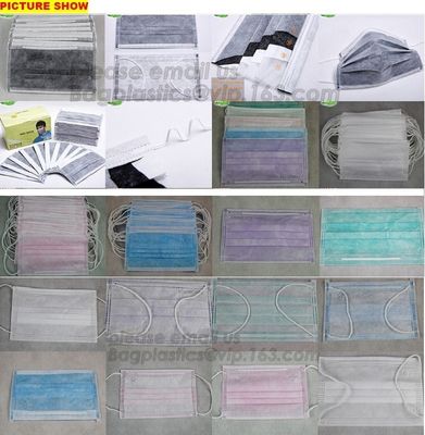 Medical grade protect dust face mask disposable 3 ply paper mask,non-woven face mask in general medical Individual Packi