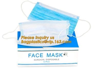 Non-woven Medical Surgical Mouth Face Mask,Surgical Printed Medical Nonwoven Disposable Face Mask With Ear Loops bagease