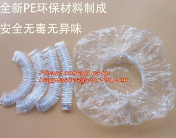 LDPE/HDPE customized plastic PE hotel disposable shower cap,eco biodegradable plastic waterproofing Shower cap Hotel cap