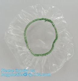 disposable PE shower cap wholesale plastic waterproof shower cap,PE shower cap with elastic band,hotel shower cap biodeg