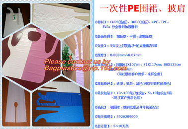 Plastic PE disposable kitchen Apron,HDPE/LDPE/MDPE/LLDPE/+D2W/EPI(TDPA)Recyclable, disposable, high durability, convenie