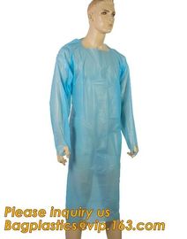 Disposable CPE plastic gown/Plastic coat Elastic cuff/Thumb Cuff,disposable hospital CPE isolation gown /protection gown